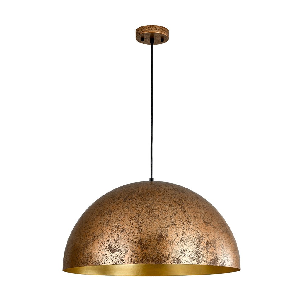 Aevum Modern Metal Dome Pendant Light - Lamp Copper