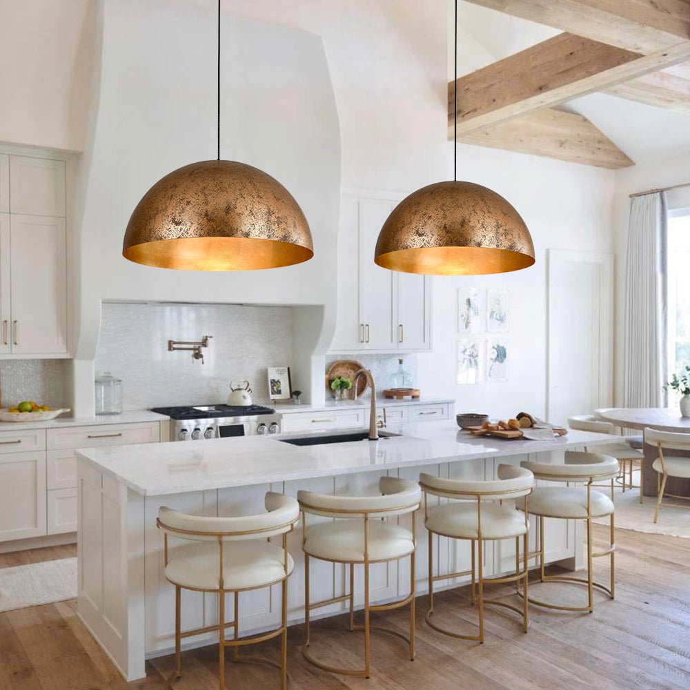 Aevum Modern Metal Dome Pendant Light - Lamp Copper