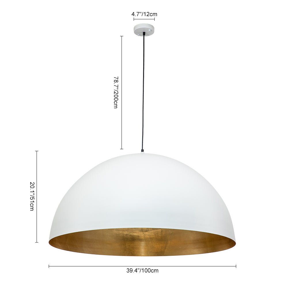 Aevum Modern Metal Dome Pendant Light - Lamp Copper
