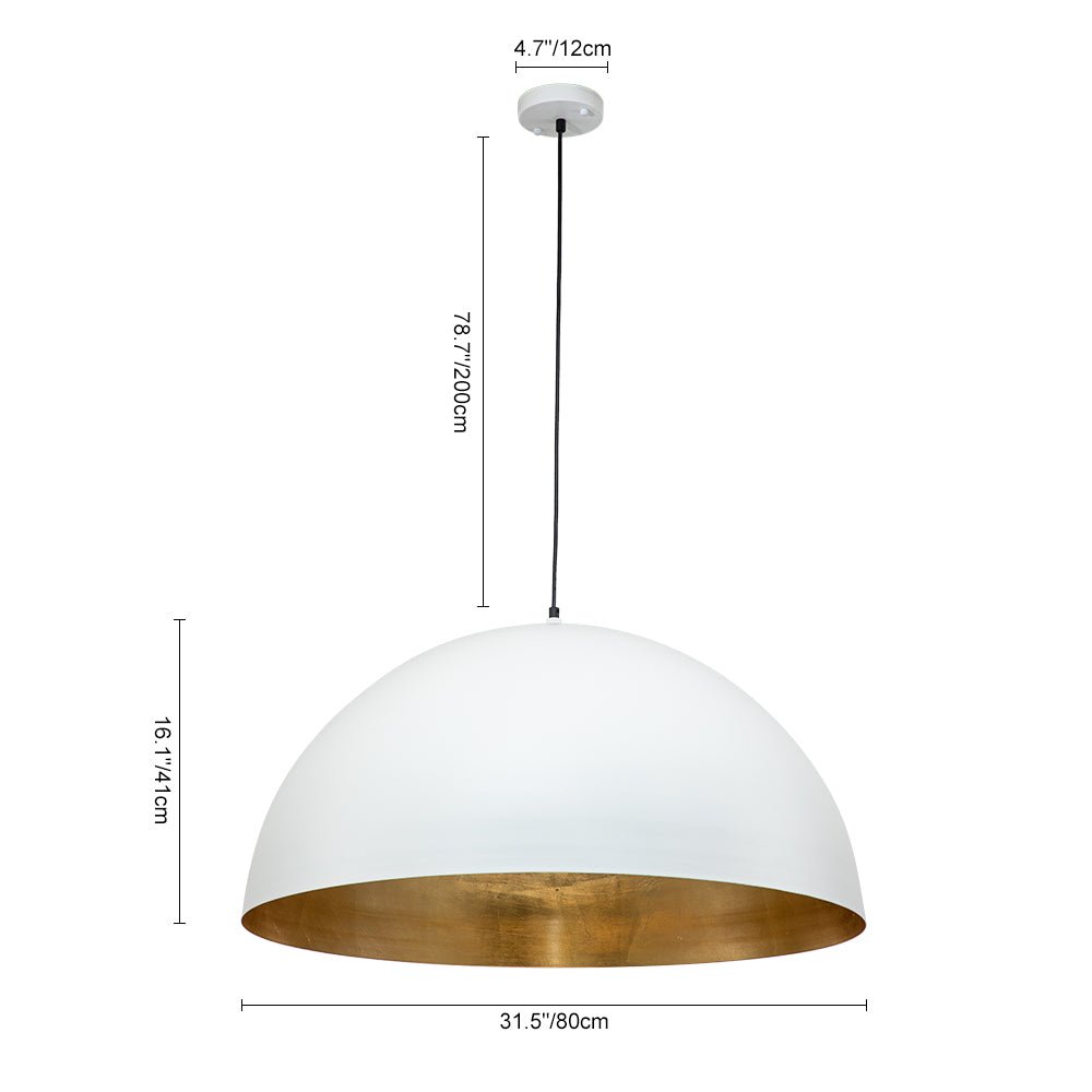 Aevum Modern Metal Dome Pendant Light - Lamp Copper