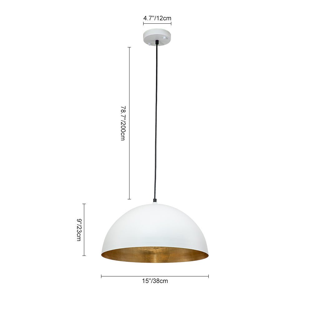 Aevum Modern Metal Dome Pendant Light - Lamp Copper
