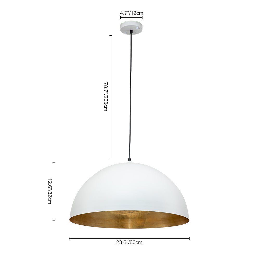 Aevum Modern Metal Dome Pendant Light - Lamp Copper