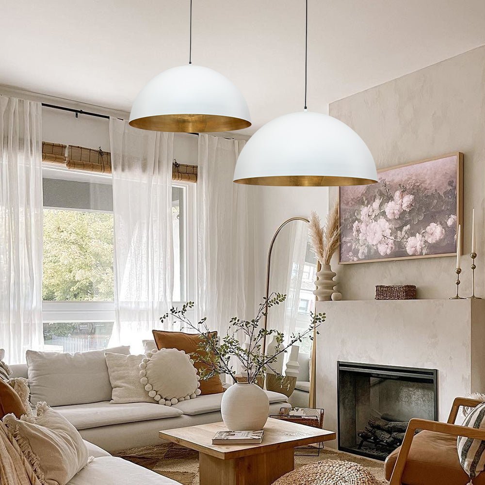 Aevum Modern Metal Dome Pendant Light - Lamp Copper