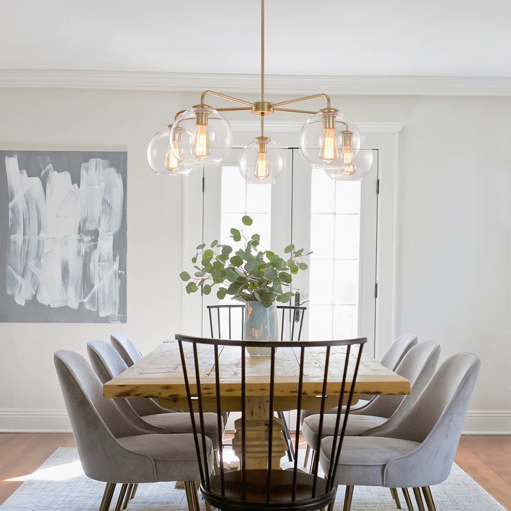 Sifuli Modern Glass Chandelier - Lamp Copper