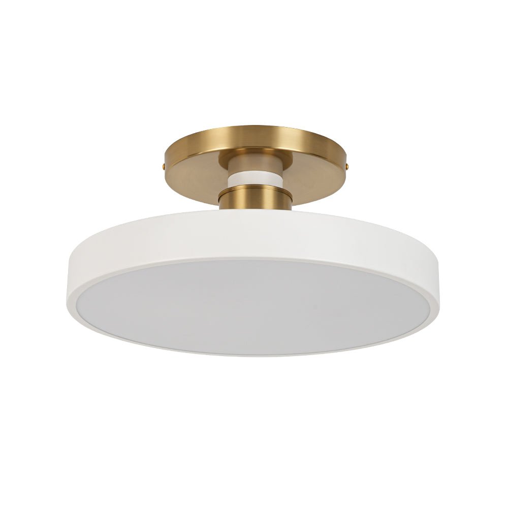 Fljota Scandinavian Brass LED Metal Semi Flush Light - Lamp Copper
