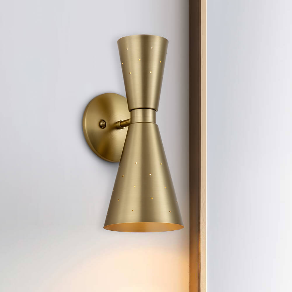 Lunero Metal Hourglass Wall Sconce - Lamp Copper