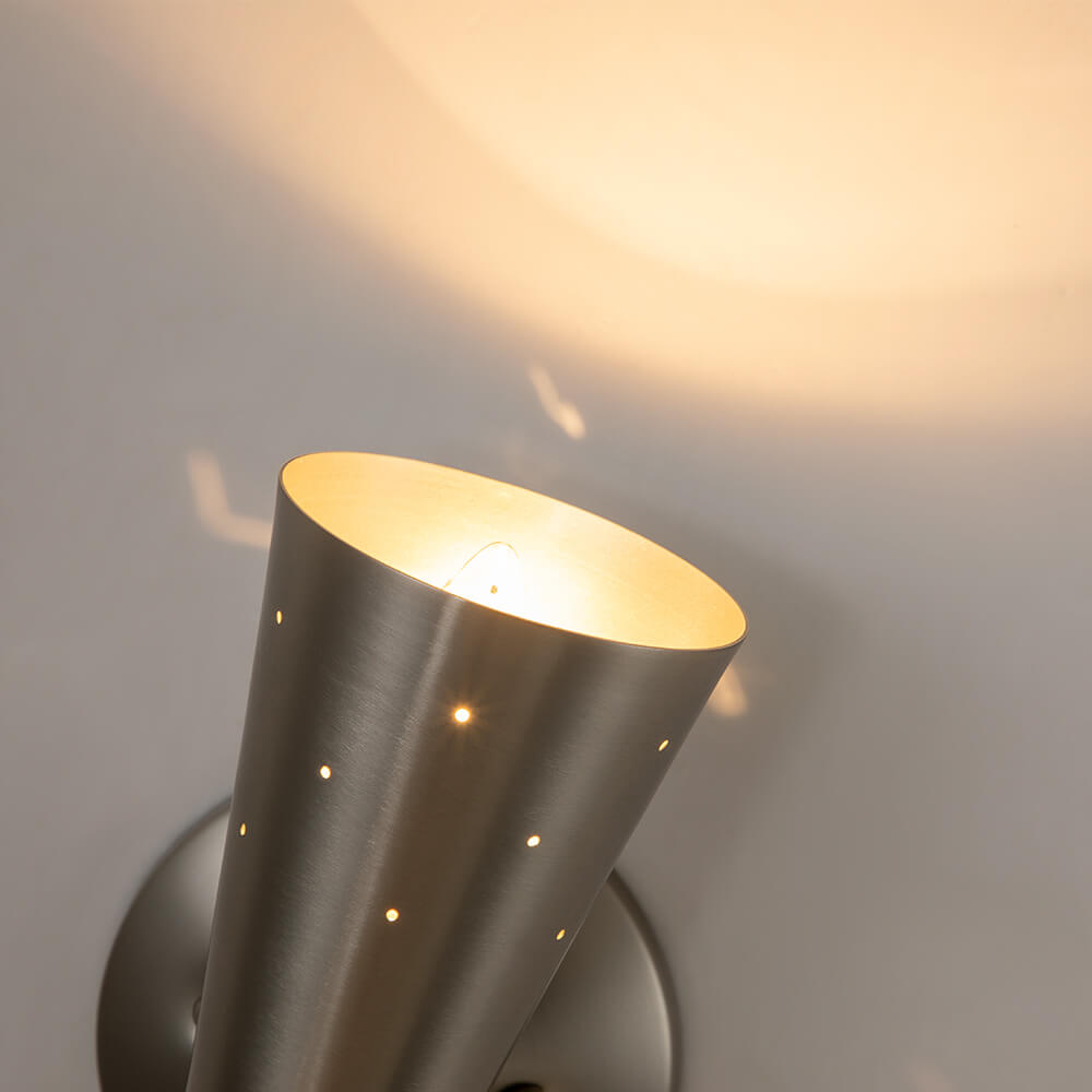 Lunero Metal Hourglass Wall Sconce - Lamp Copper