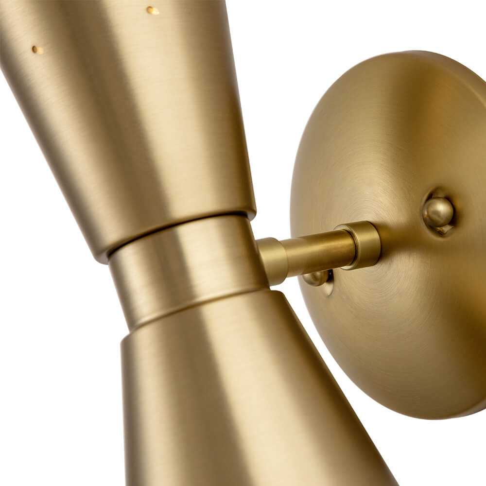 Lunero Metal Hourglass Wall Sconce - Lamp Copper