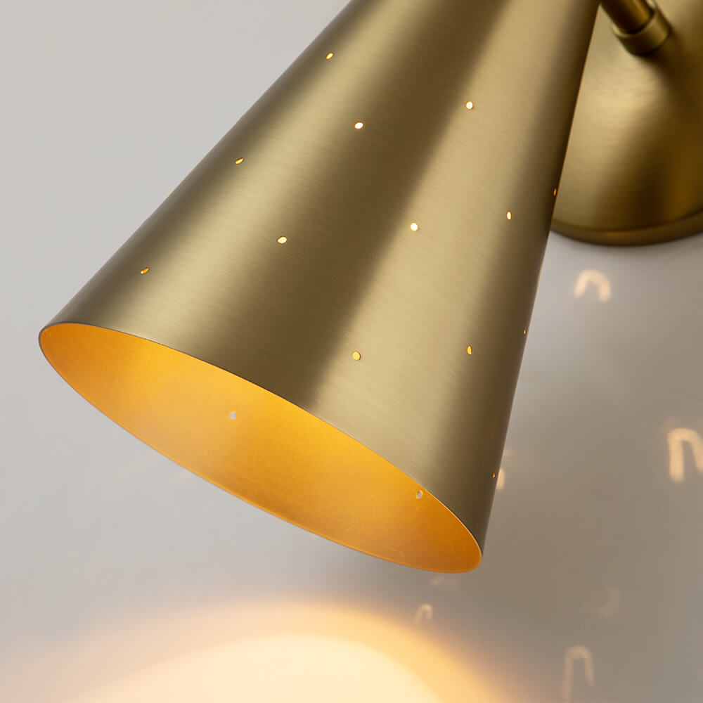 Lunero Metal Hourglass Wall Sconce - Lamp Copper