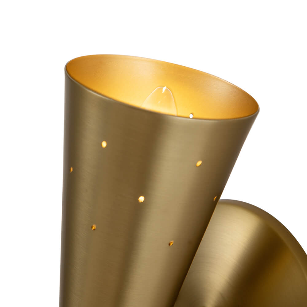 Lunero Metal Hourglass Wall Sconce - Lamp Copper
