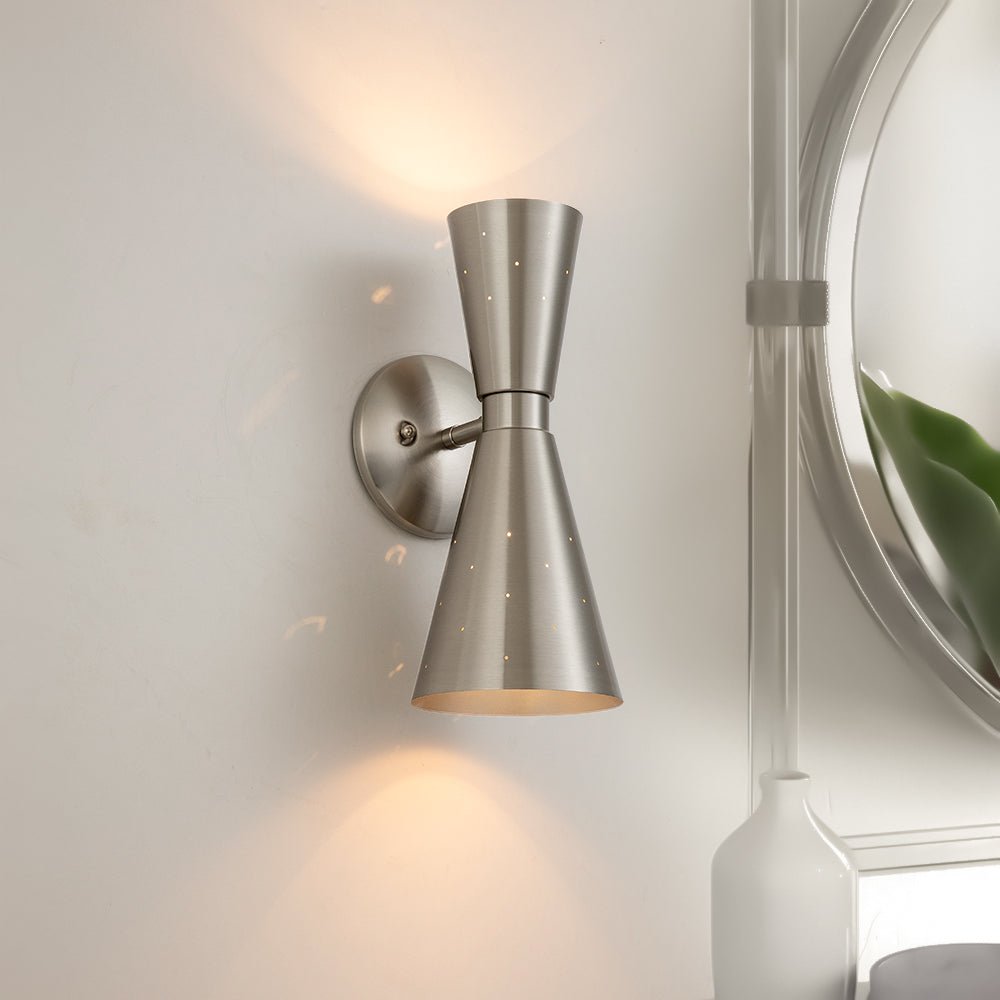 Lunero Metal Hourglass Wall Sconce - Lamp Copper