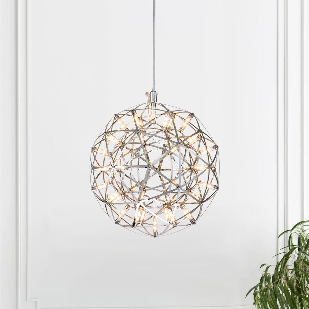 Raudur LED Spark Metal Chandelier - Lamp Copper