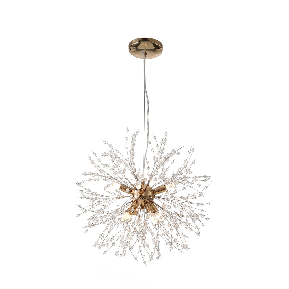 Alvsang Dandelion Crystal Metal Chandelier - Lamp Copper