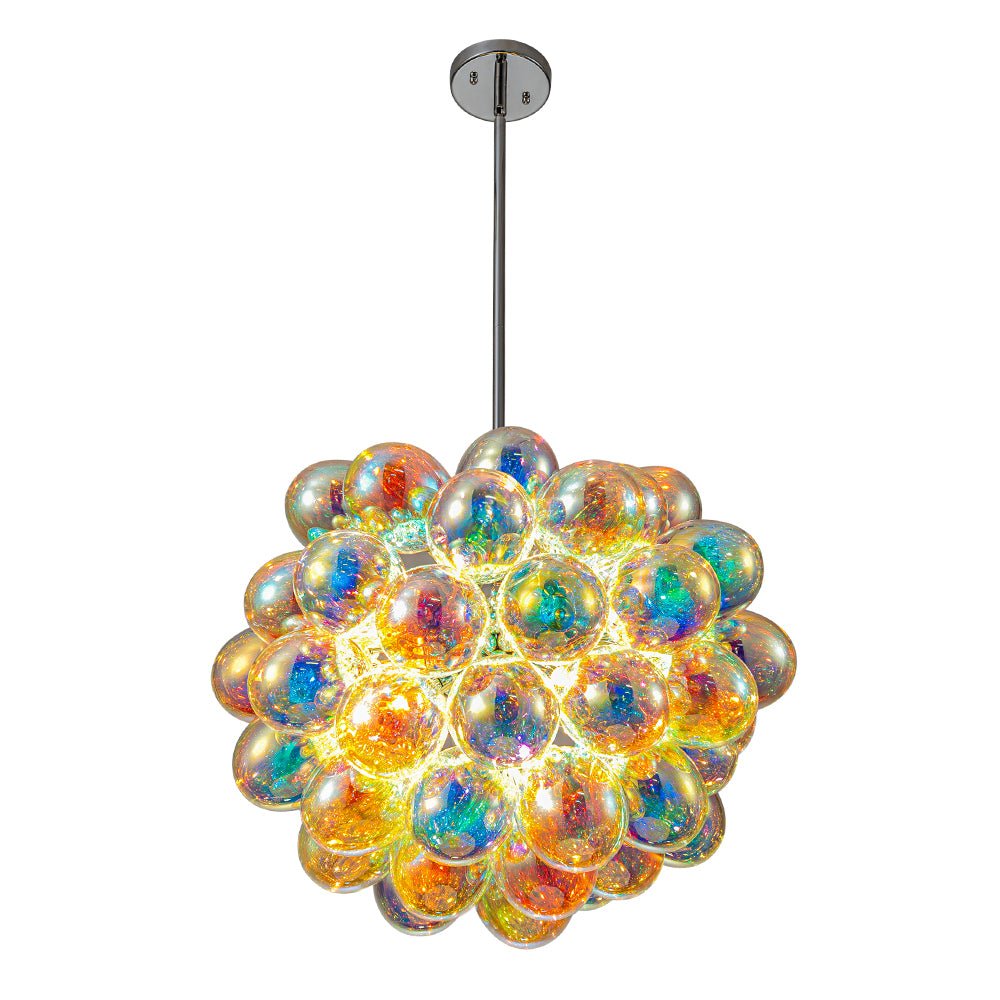 Aevuvya Stylish Bauhaus Cluster Stained Glass Chandelier - Lamp Copper
