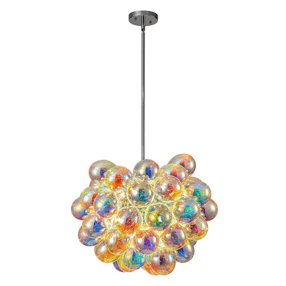 Aevuvya Stylish Bauhaus Cluster Stained Glass Chandelier - Lamp Copper