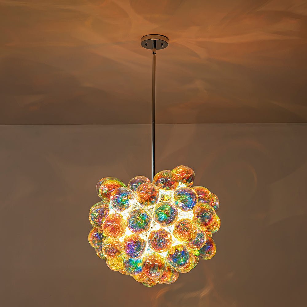 Aevuvya Stylish Bauhaus Cluster Stained Glass Chandelier - Lamp Copper