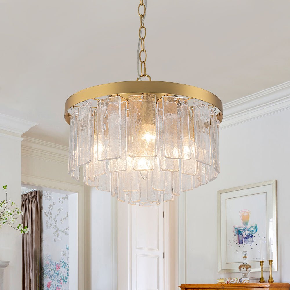 Stilla Traditional Glass Semi Flush Mount Ceiling Light - Lamp Copper