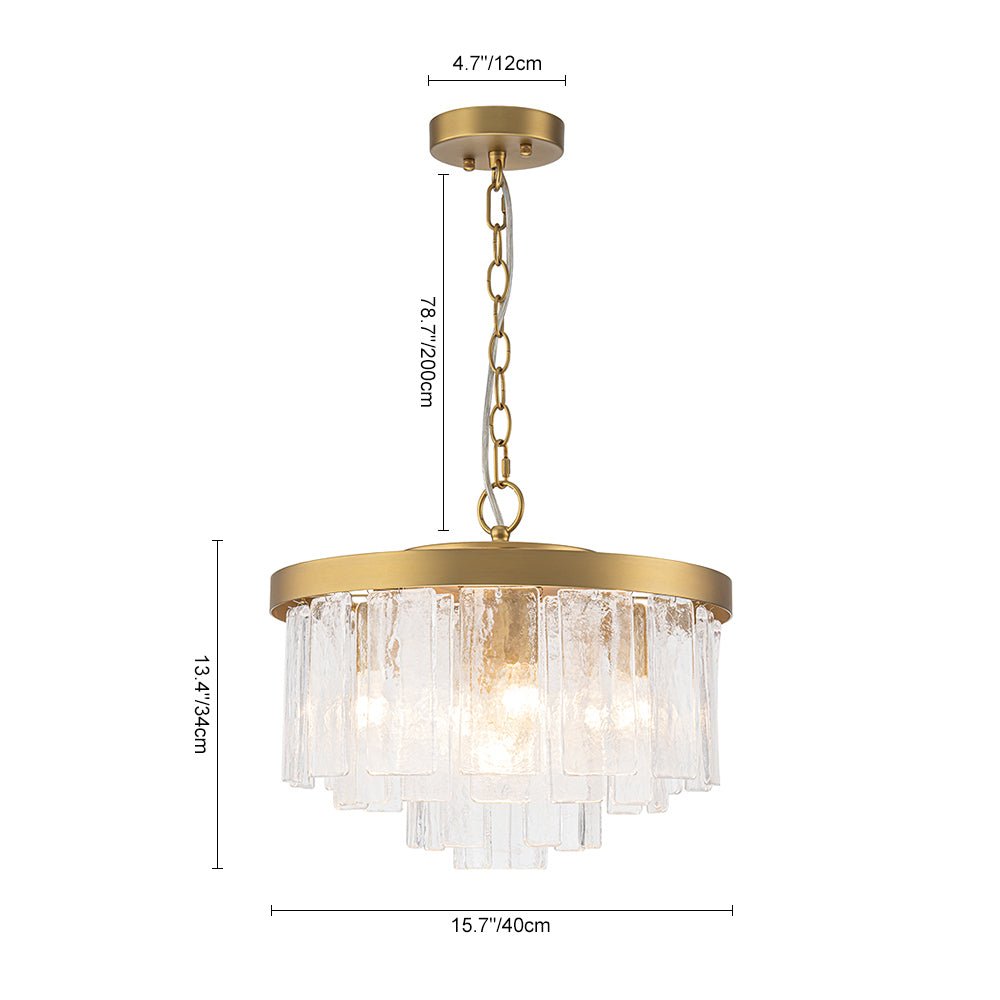 Stilla Traditional Glass Semi Flush Mount Ceiling Light - Lamp Copper