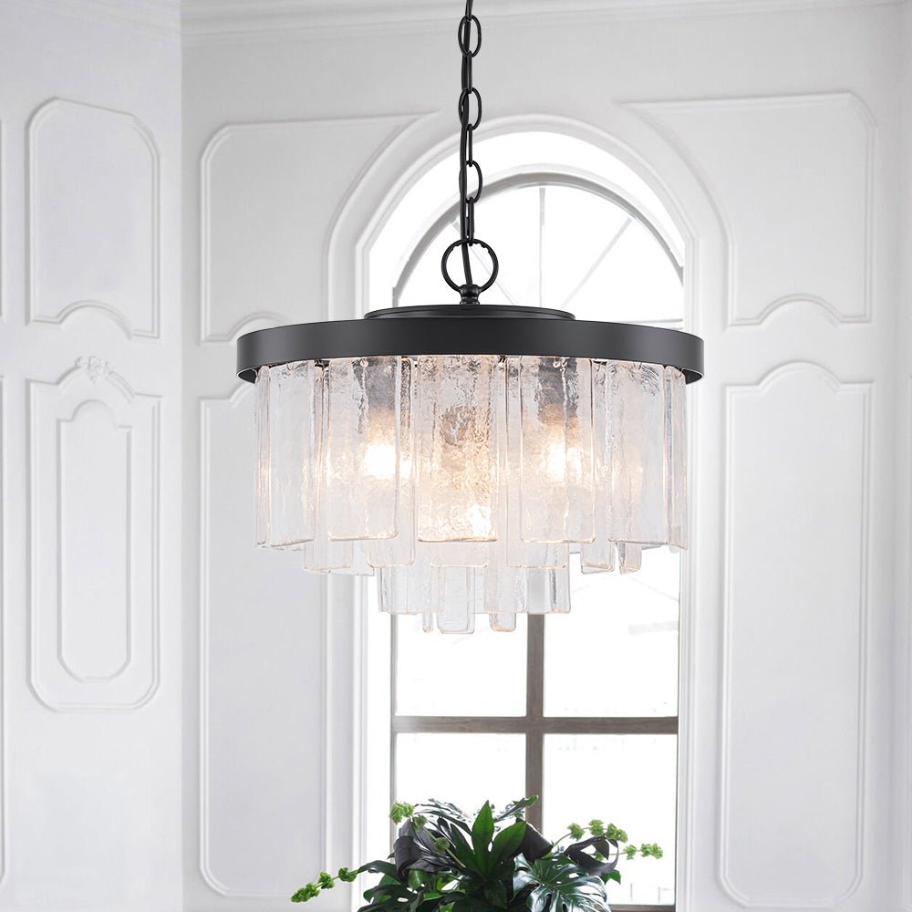 Stilla Traditional Glass Semi Flush Mount Ceiling Light - Lamp Copper