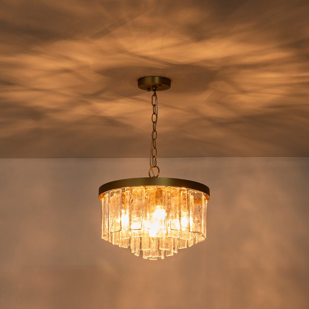 Stilla Traditional Glass Semi Flush Mount Ceiling Light - Lamp Copper