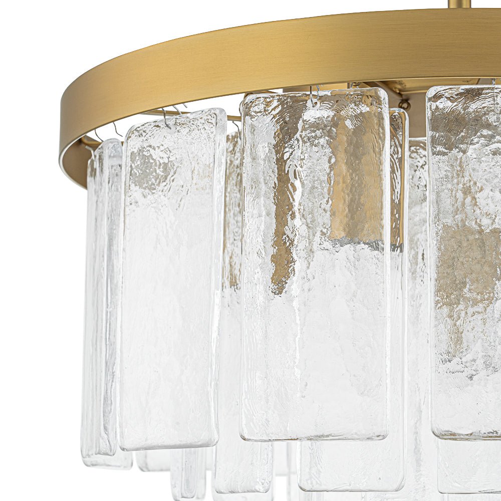 Stilla Traditional Glass Semi Flush Mount Ceiling Light - Lamp Copper