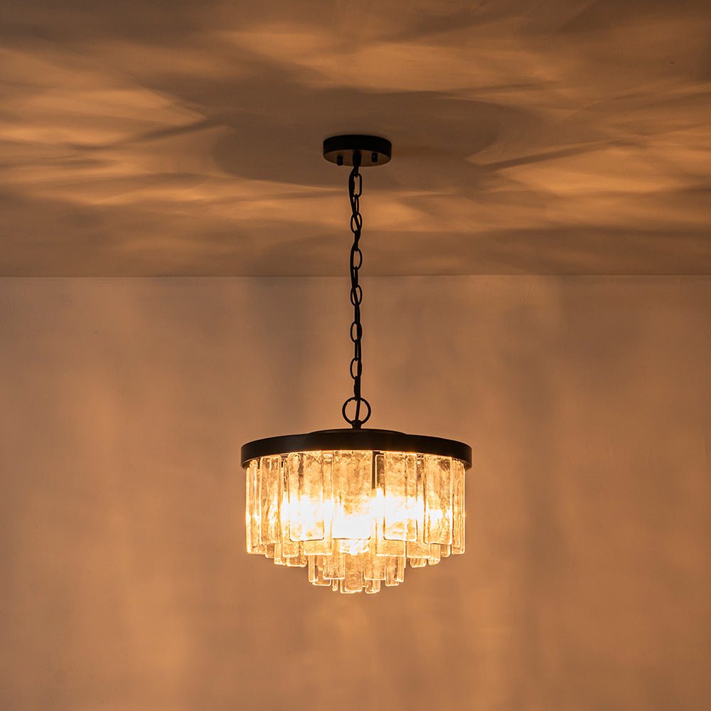 Stilla Traditional Glass Semi Flush Mount Ceiling Light - Lamp Copper