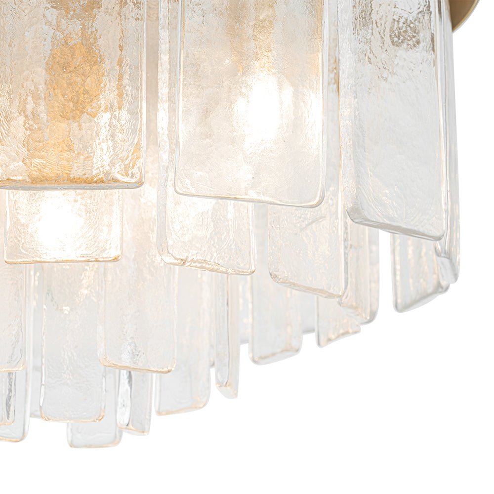 Stilla Traditional Glass Semi Flush Mount Ceiling Light - Lamp Copper