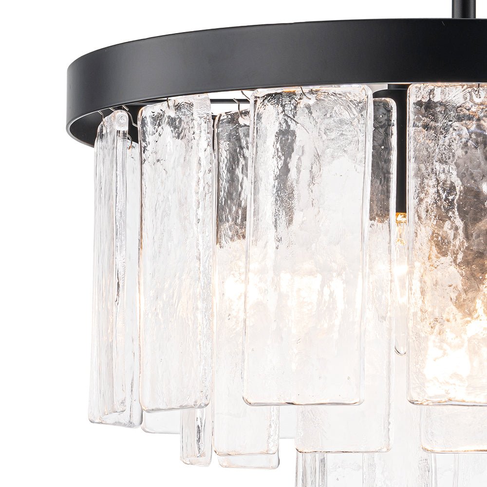 Stilla Traditional Glass Semi Flush Mount Ceiling Light - Lamp Copper