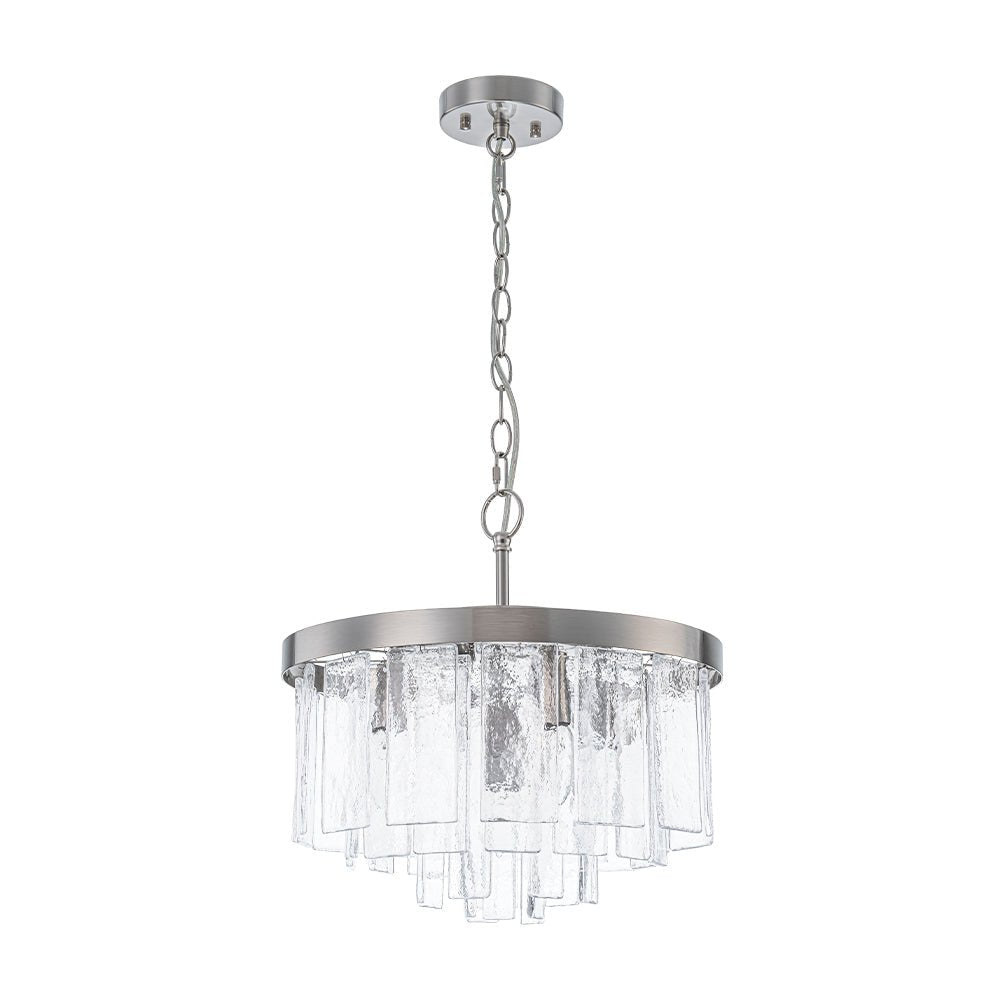 Stilla Traditional Glass Semi Flush Mount Ceiling Light - Lamp Copper