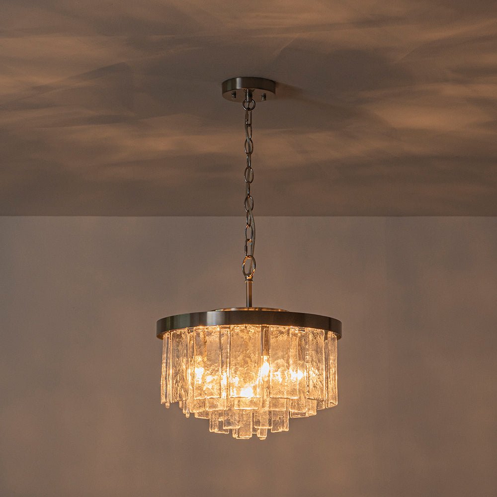 Stilla Traditional Glass Semi Flush Mount Ceiling Light - Lamp Copper