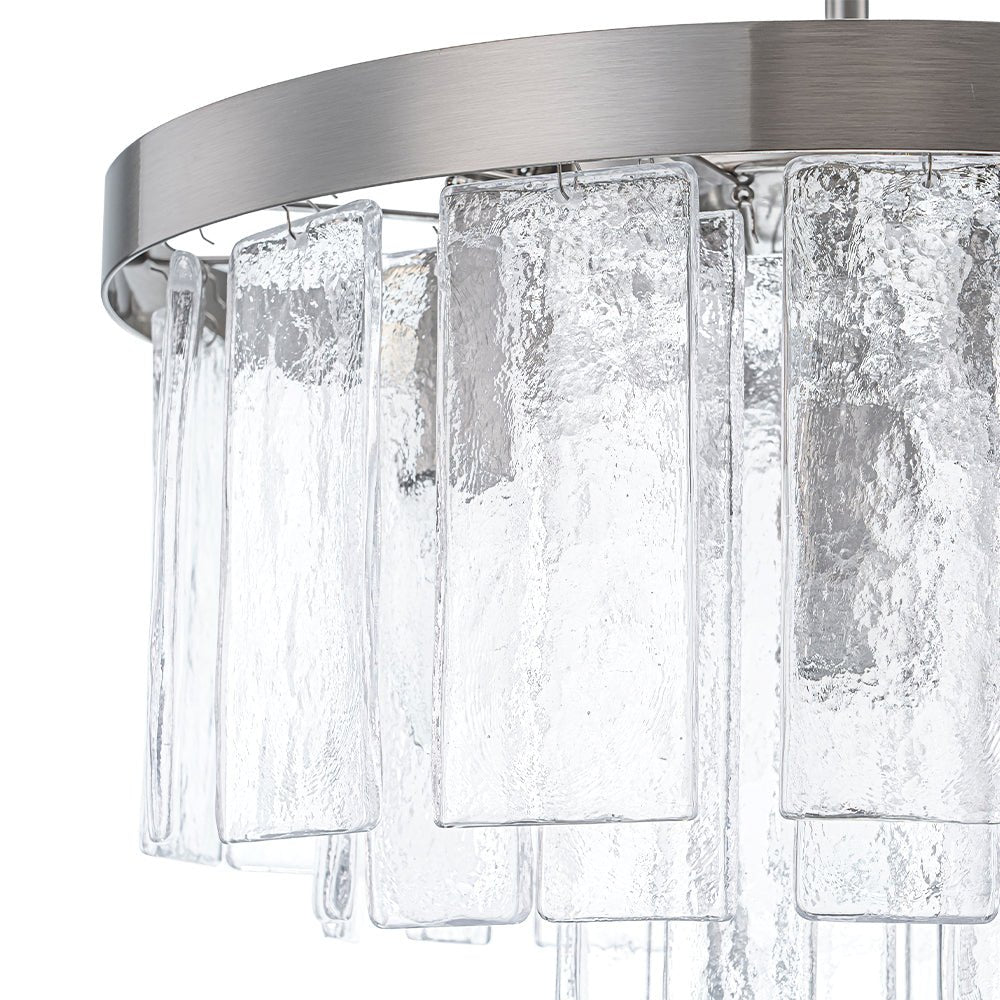 Stilla Traditional Glass Semi Flush Mount Ceiling Light - Lamp Copper