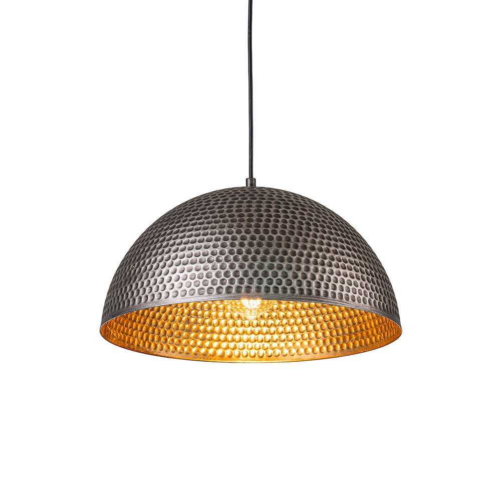 Lustel Vintage Luxe Metal Dome Pendant Light - Lamp Copper