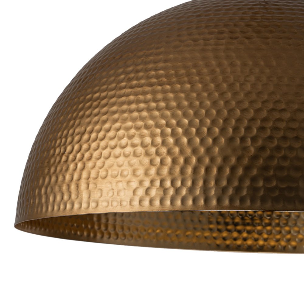 Lustel Vintage Luxe Metal Dome Pendant Light - Lamp Copper