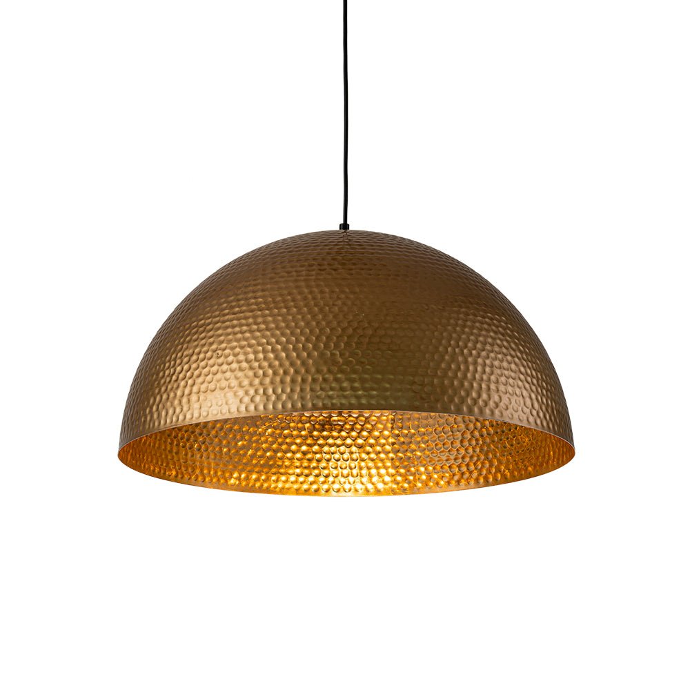 Lustel Vintage Luxe Metal Dome Pendant Light - Lamp Copper
