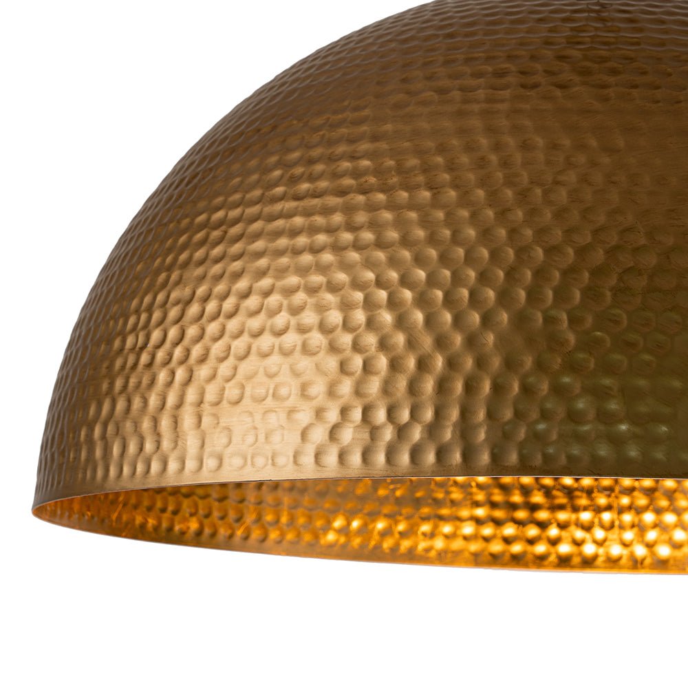Lustel Vintage Luxe Metal Dome Pendant Light - Lamp Copper