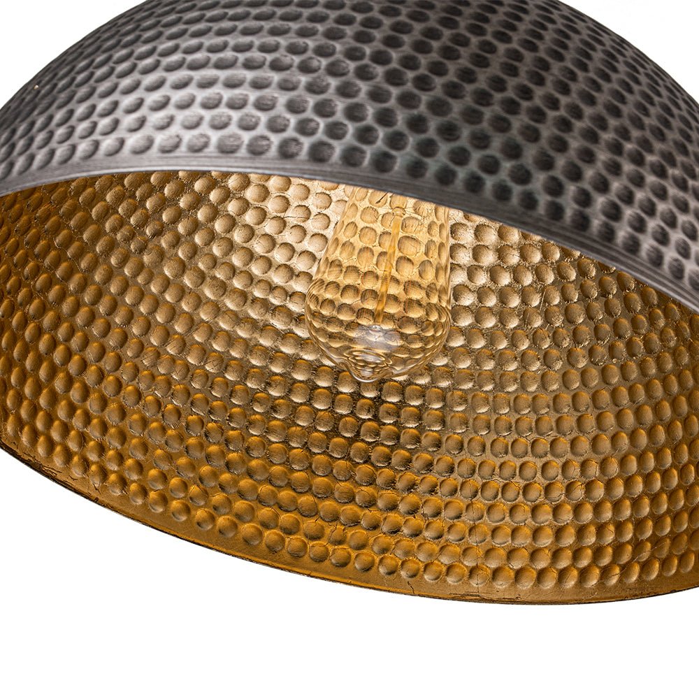 Lustel Vintage Luxe Metal Dome Pendant Light - Lamp Copper
