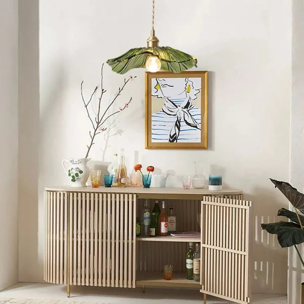 Calia Flower Glass Ceiling/Pendant Light - Lamp Copper