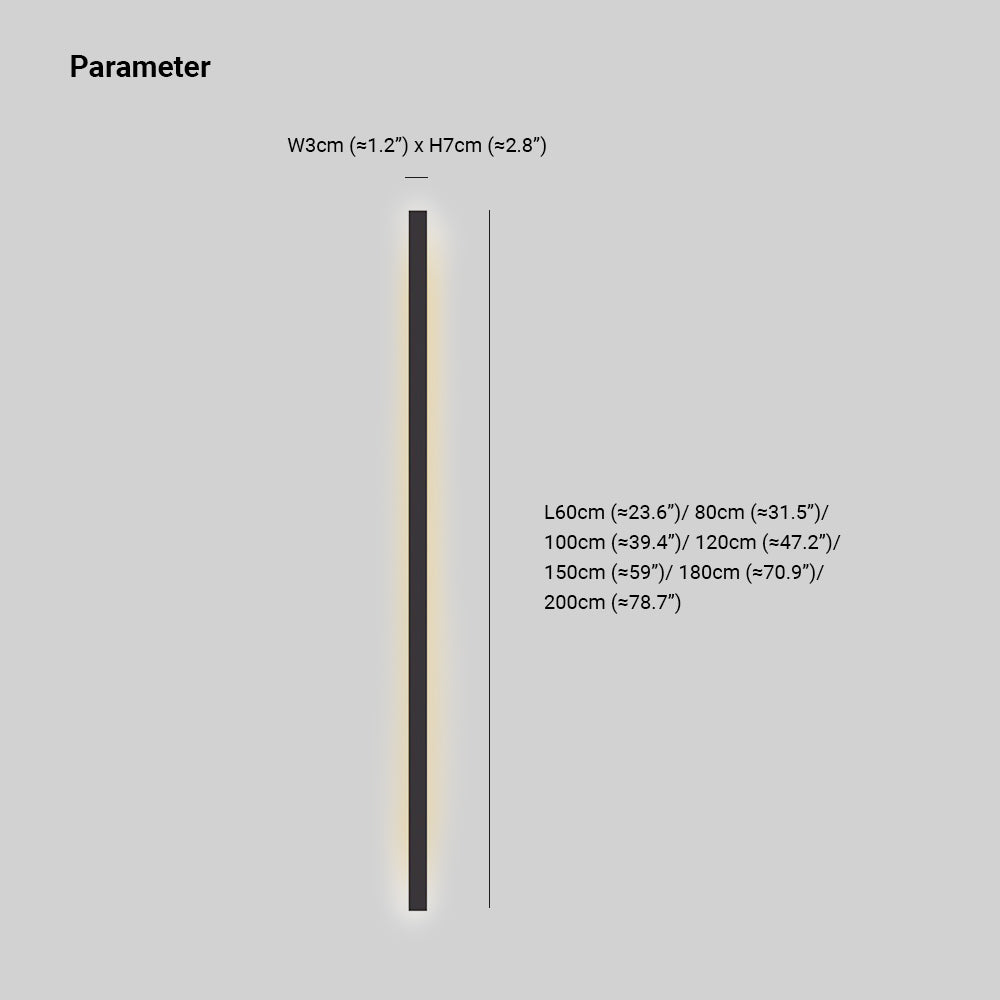 Liora Modern Slim Linear Black LED Wall Lamp - Lamp Copper