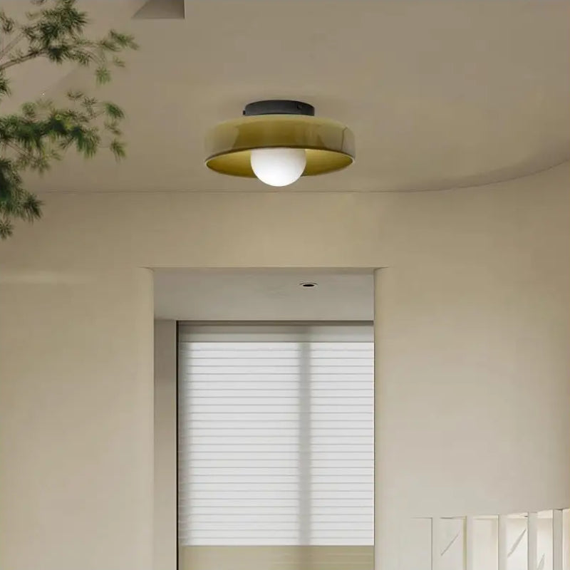 Jess Glass Ceiling Light - Lamp Copper