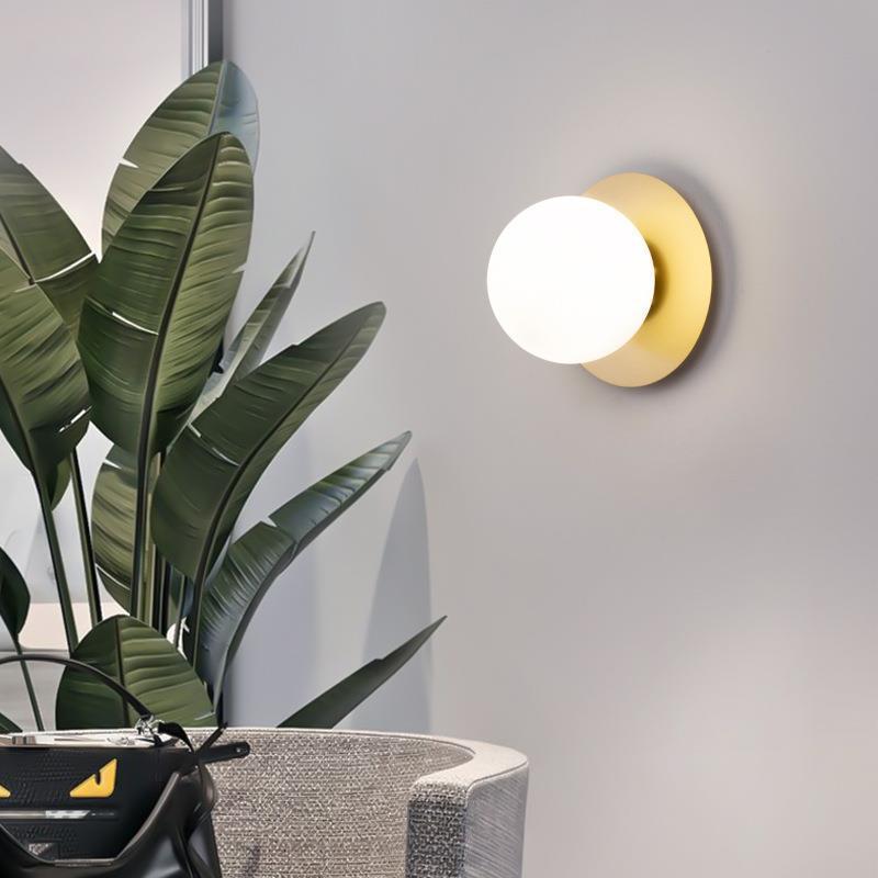 Melo Wall Lamp Chic Sphere Glass - Lamp Copper