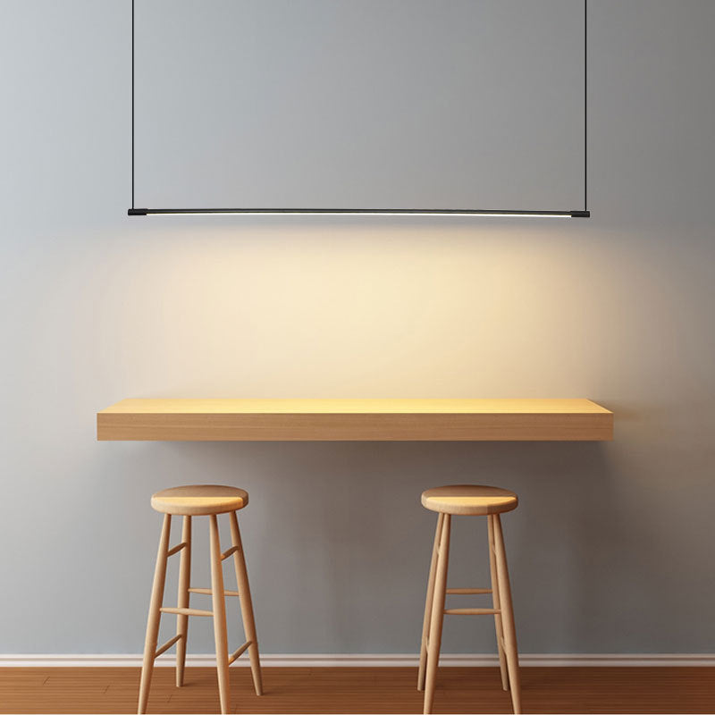 Zynar Minimalist Linear Pendant Light, Black - Lamp Copper