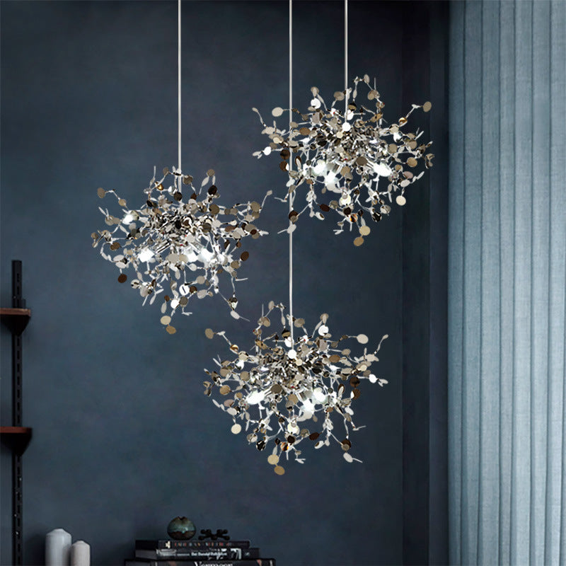 Olivia Artsy Classy Cluster Fireworks Pendant Light, Stainless steel - Lamp Copper