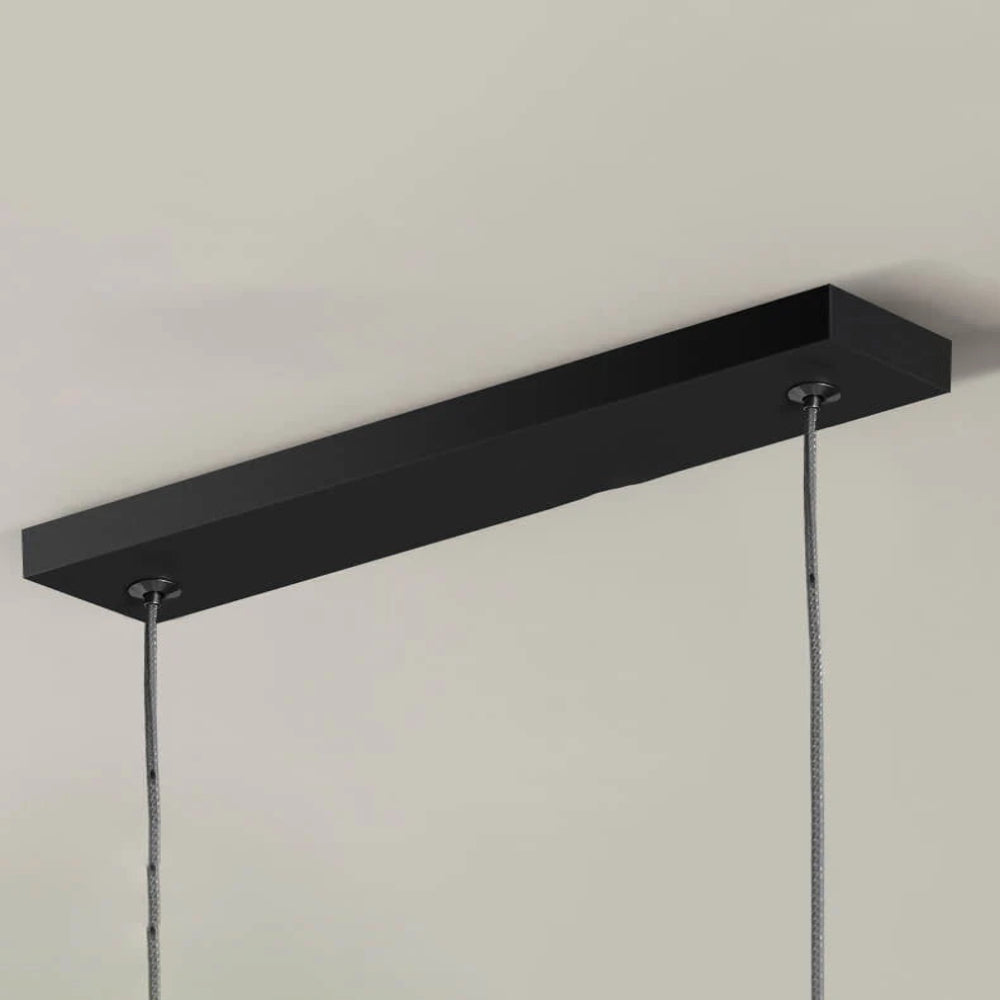 Clen Modern Linear Pendant Light Double Frame, Black/Gold - Lamp Copper