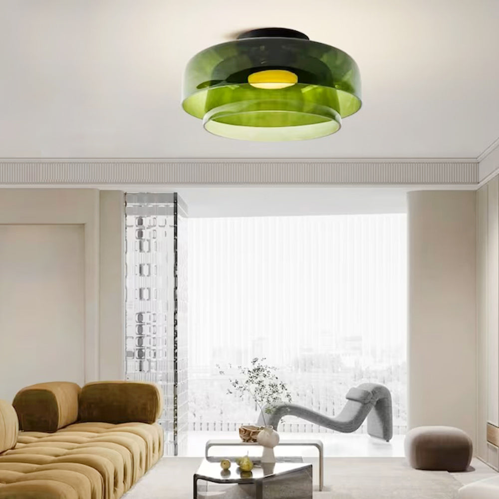 Aria Modern Simple Creative Glass Flush Mount Ceiling Light - Lamp Copper