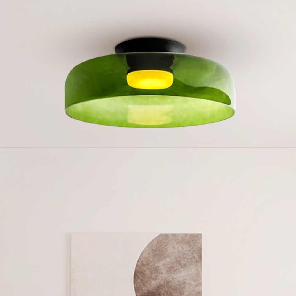 Aria Modern Simple Creative Glass Flush Mount Ceiling Light - Lamp Copper
