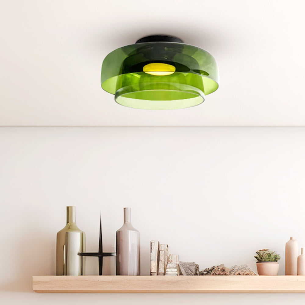 Aria Modern Simple Creative Glass Flush Mount Ceiling Light - Lamp Copper