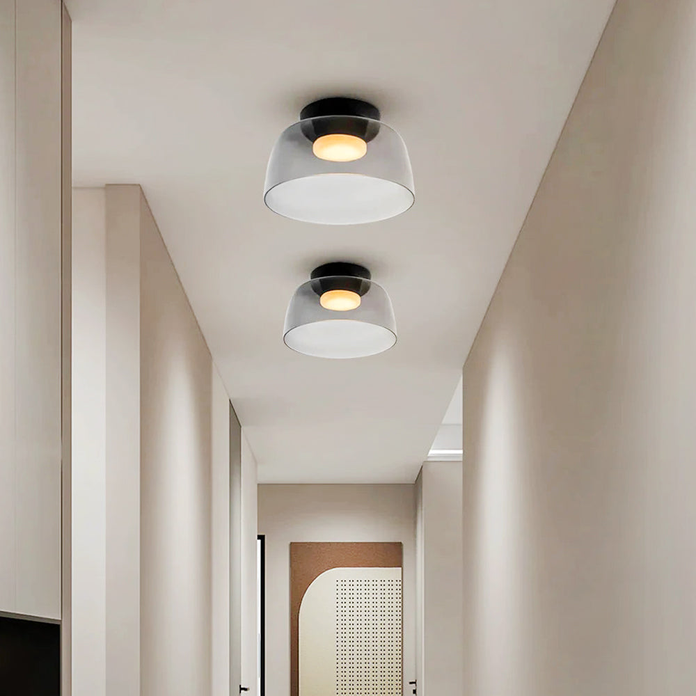 Aria Modern Simple Creative Glass Flush Mount Ceiling Light - Lamp Copper