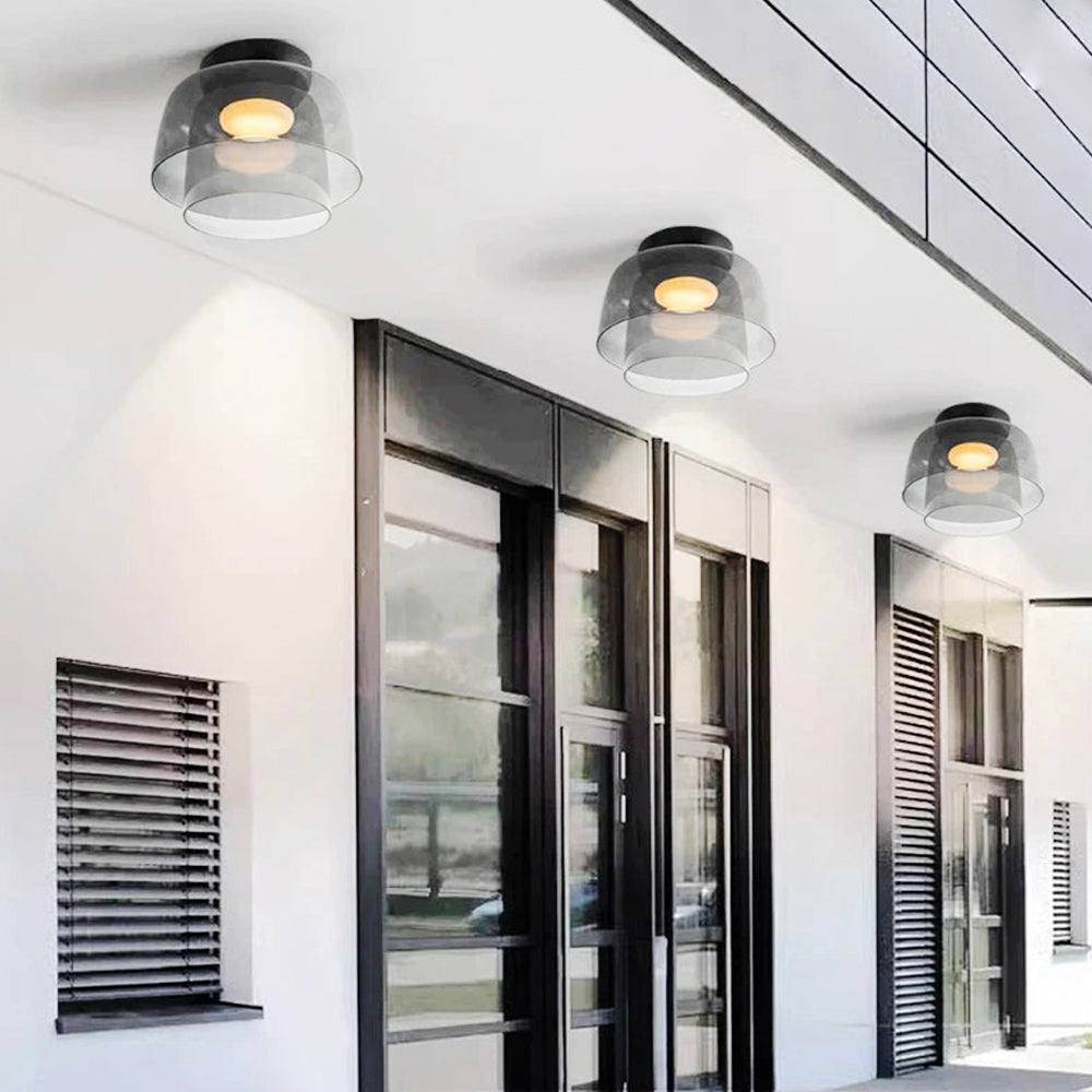 Aria Modern Simple Creative Glass Flush Mount Ceiling Light - Lamp Copper