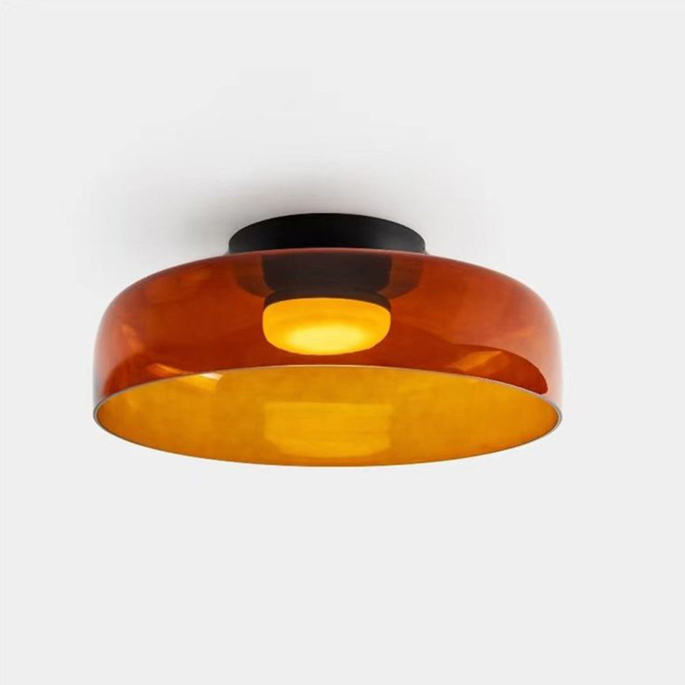 Aria Modern Simple Creative Glass Flush Mount Ceiling Light - Lamp Copper