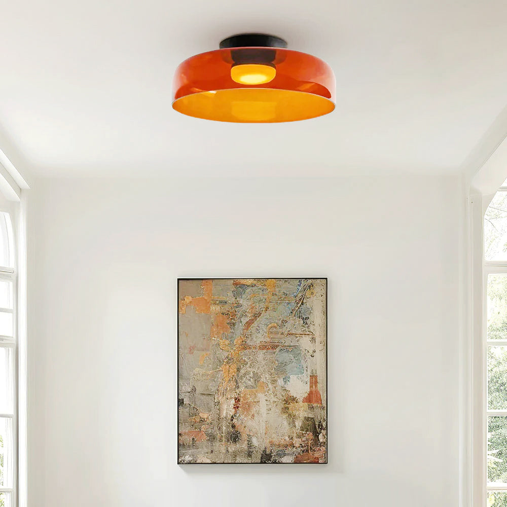 Aria Modern Simple Creative Glass Flush Mount Ceiling Light - Lamp Copper